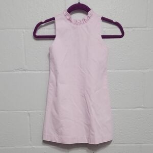 Little English Light Pink Dress with Ruffle Neck